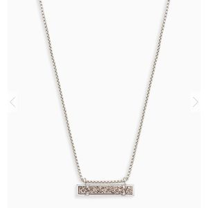 Leanor Silver Pendant Necklace In Platinum Drusy